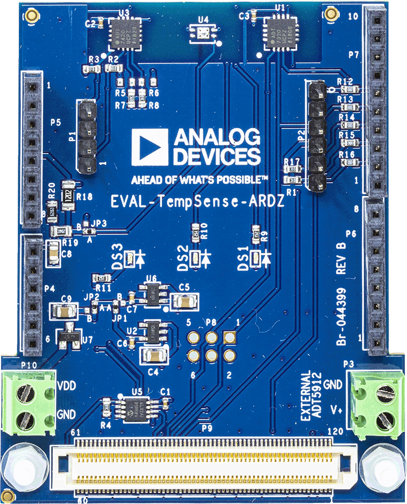 AD-EthernetAPLDevice-SL TempSense 1 Evaluation Board Top View