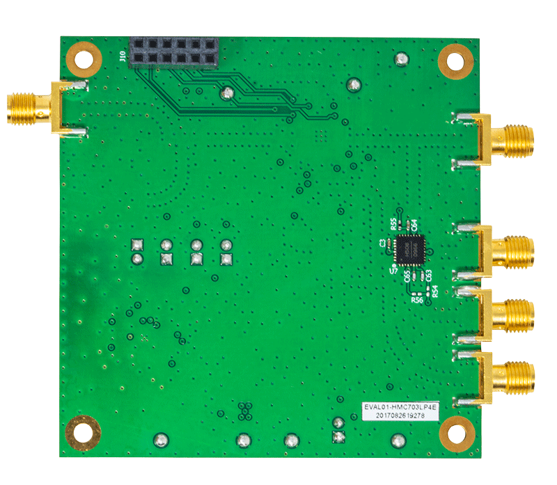 HMC703LP4E Evaluation Board - Bottom View
