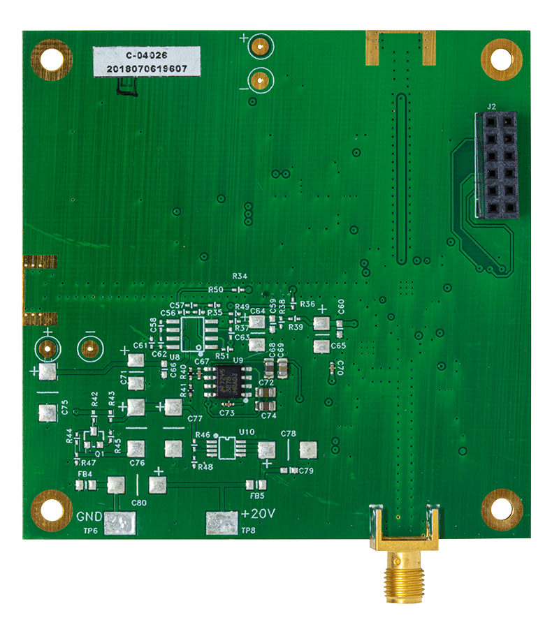 HMC700LP4 Evaluation Board - Bottom View