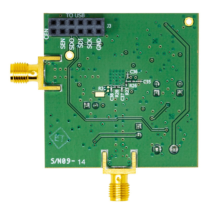 HMC821 Evaluation Board - Bottom View