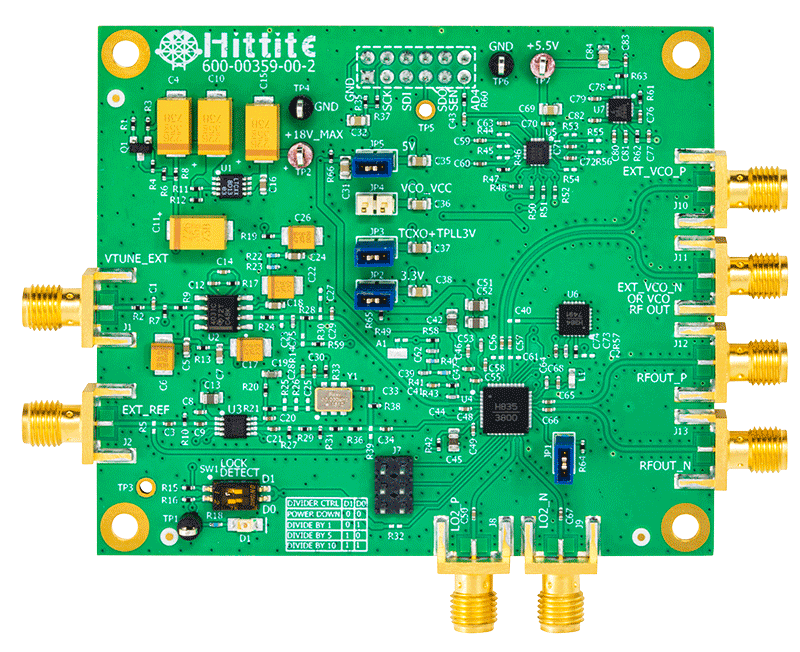 HMC835 Evaluation Board - Top View