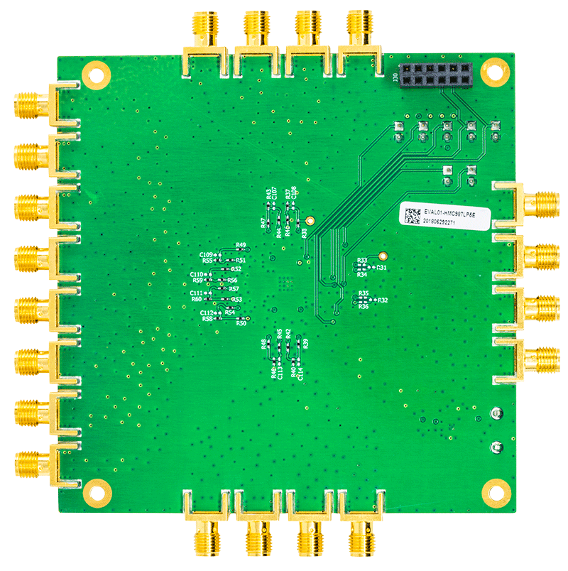EVAL-HMC987LP5E Evaluation Board - Bottom View