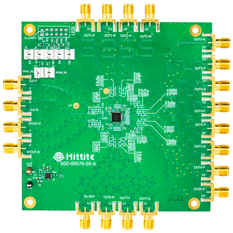 EVAL-HMC987LP5E Evaluation Board - Top View