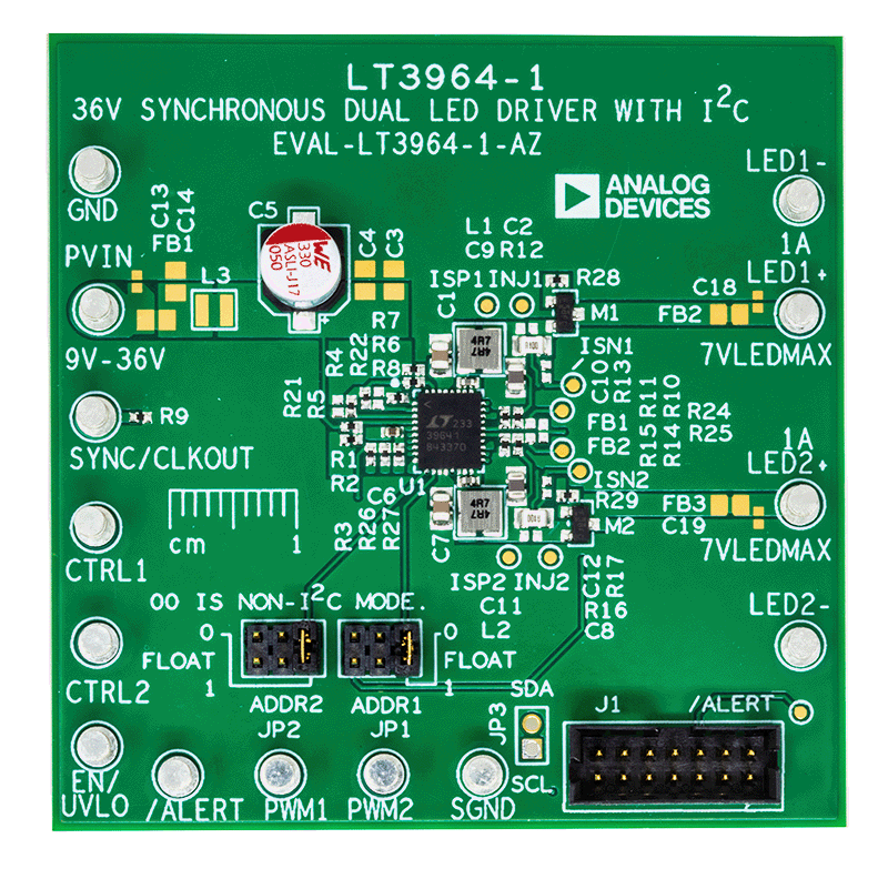 LT3964-1 Evaluation Board Top View