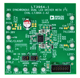 LT3964-1 Evaluation Board Top View