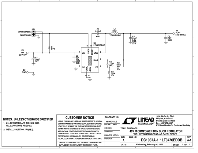 DC1037A - Schematic
