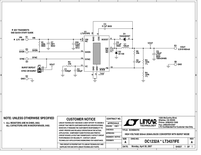 DC1232A - Schematic
