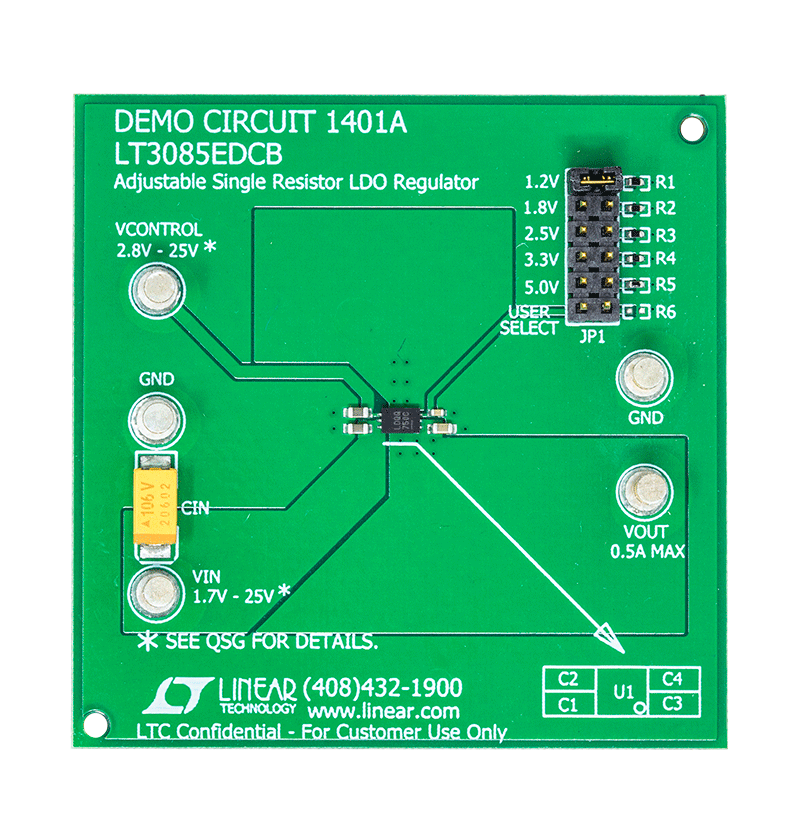 DC1401A Evaluation Board - Top View