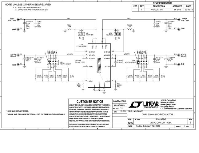 DC1408A - Schematic