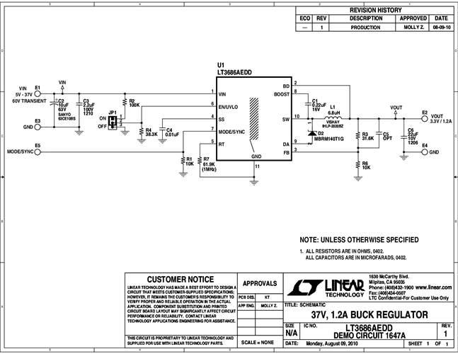 DC1647A - Schematic