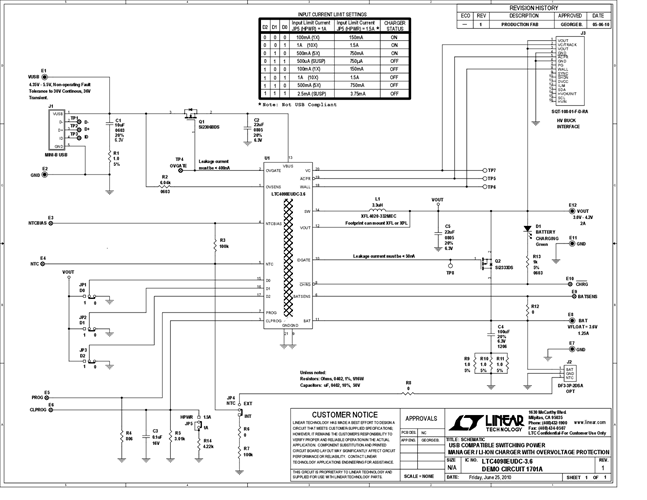 DC1701A - Schematic
