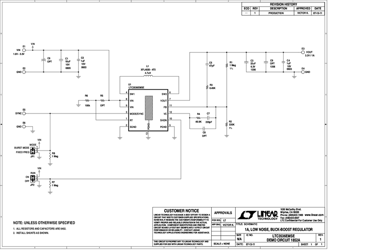 DC1852A - Schematic