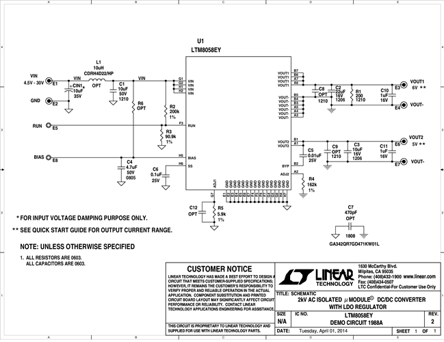 DC1988A - Schematic