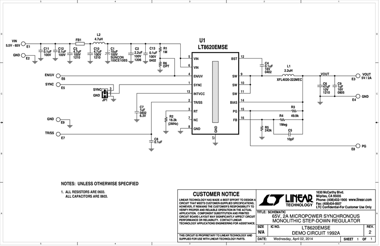 DC1992A - Schematic