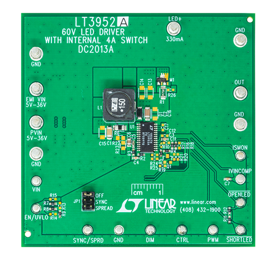 DC2013A Evaluation Board - Top View