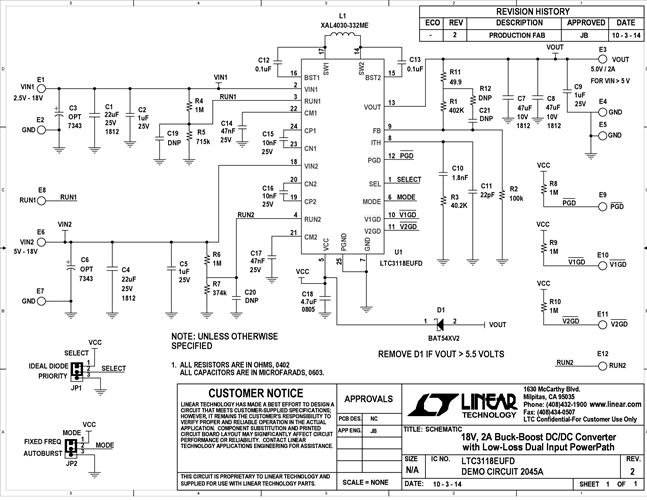 DC2045A - Schematic