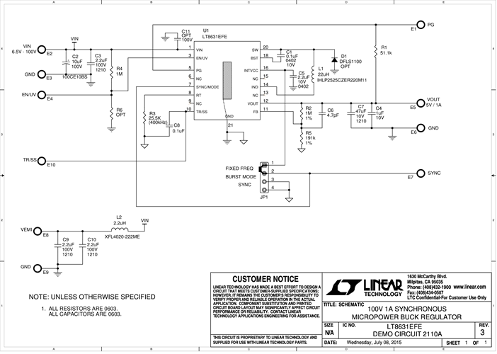 DC2110A - Schematic