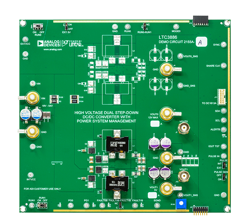 DC2155A-A Evaluation Board - Top View