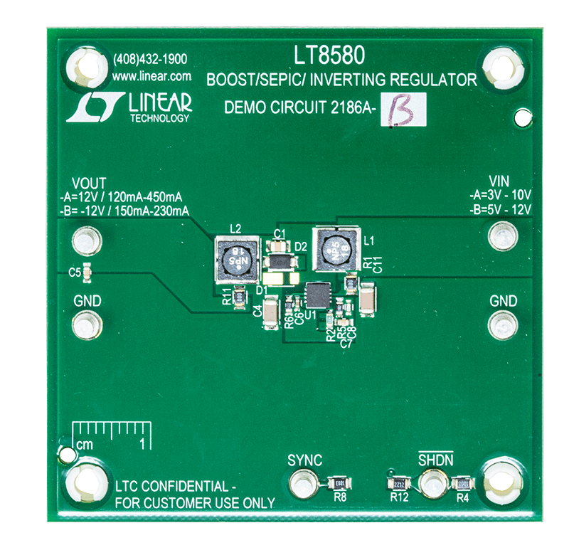 DC2186A-B Evaluation Board - Top View