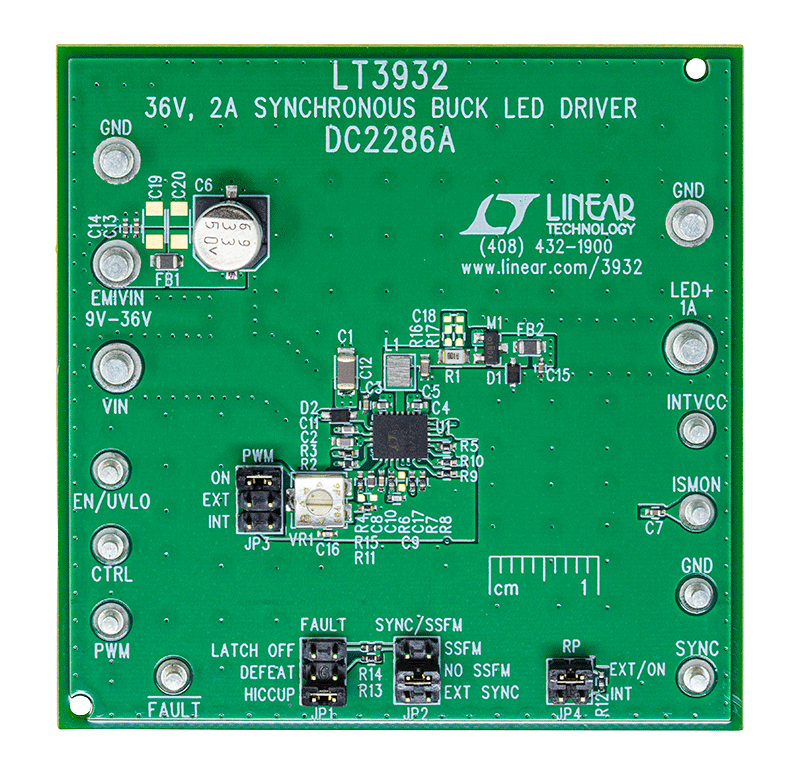 DC2286A Evaluation Board - Top View