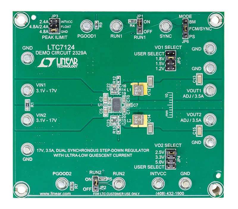 DC2329A Evaluation Board - Top View