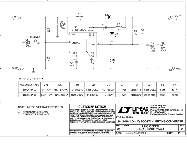 DC2449A Demo Board Schematic Image