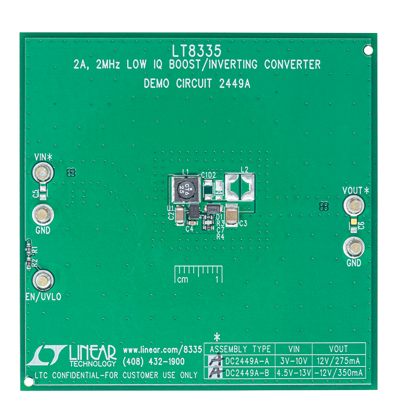 DC2449A-A Evaluation Board - Top View