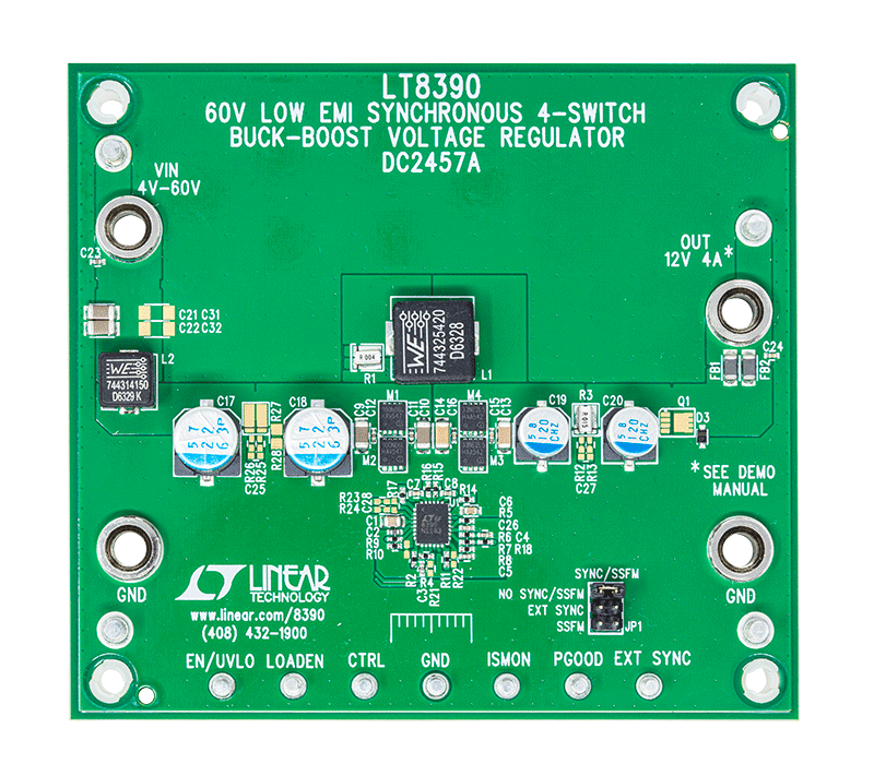 DC2457A Evaluation Board - Top View