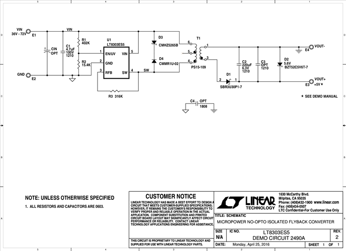 DC2490A - Schematic