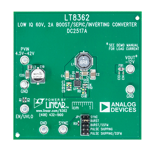 DC2517A Evaluation Board - Top View