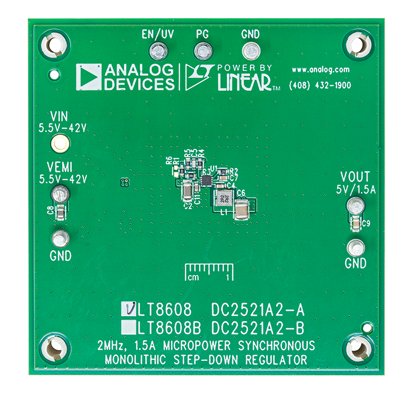 DC2521A-A Evaluation Board - Top View