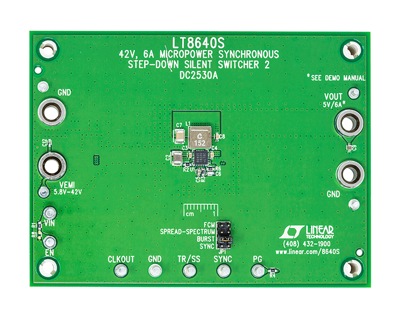 DC2530A Evaluation Board - Top View