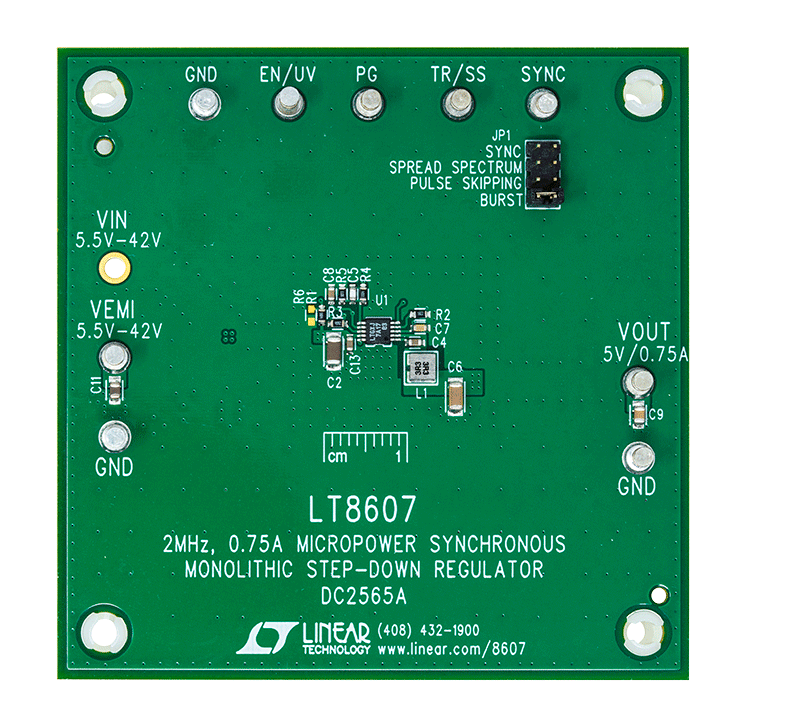 DC2565A Evaluation Board - Top View