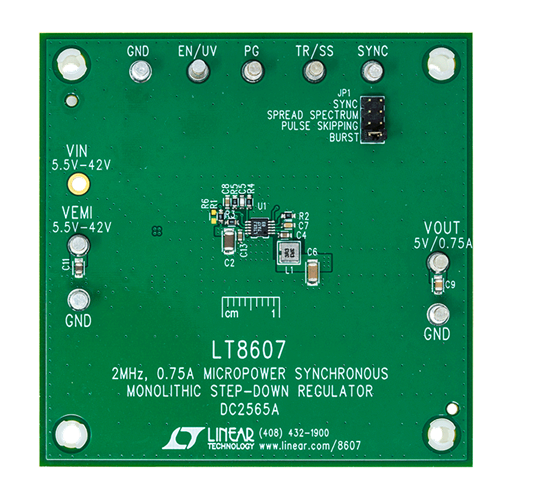 DC2565A Evaluation Board - Top View