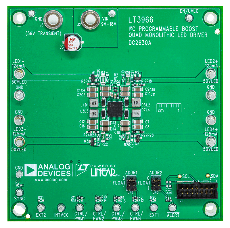 DC2630A Evaluation Board - Top View