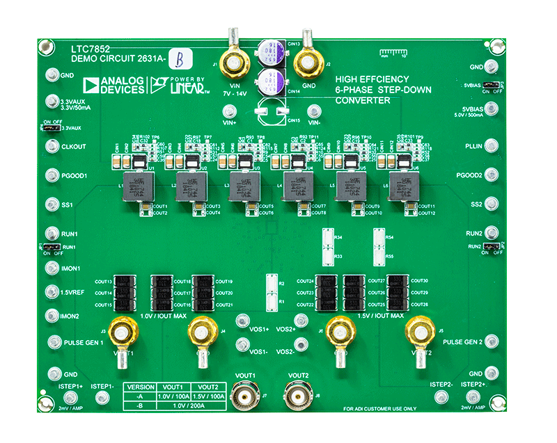 DC2631A-B Evaluation Board - Top View