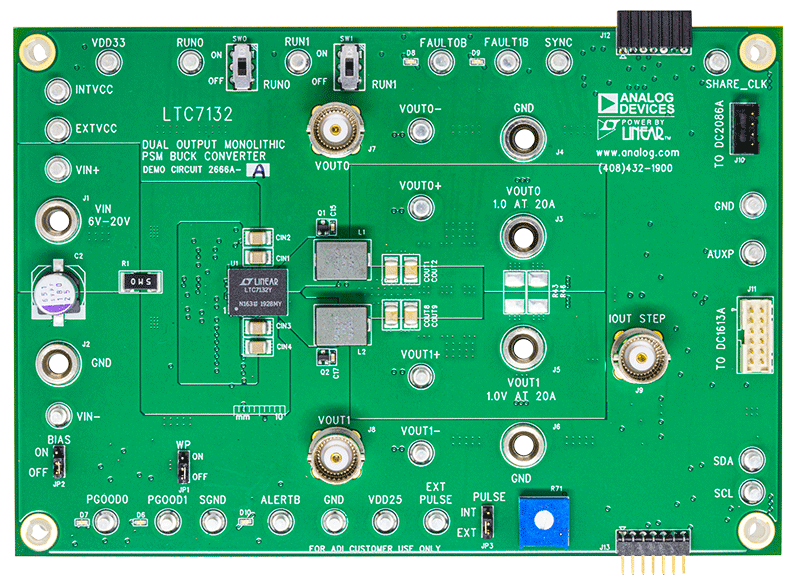 DC2666A-A Evaluation Board - Top View