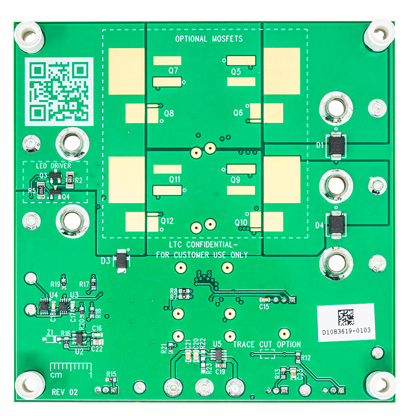 DC2707B Evaluation Board - Bottom View