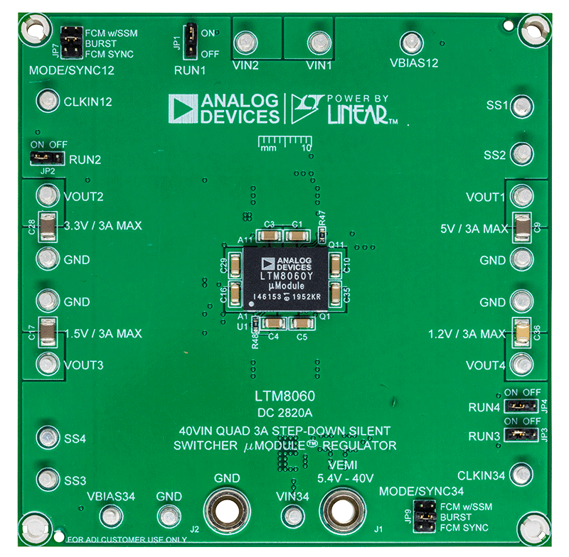 DC2820A Evaluation Board - Top View