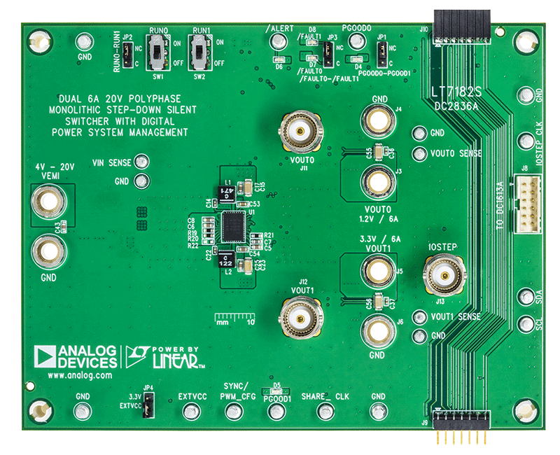 DC2836A Evaluation Board - Top View