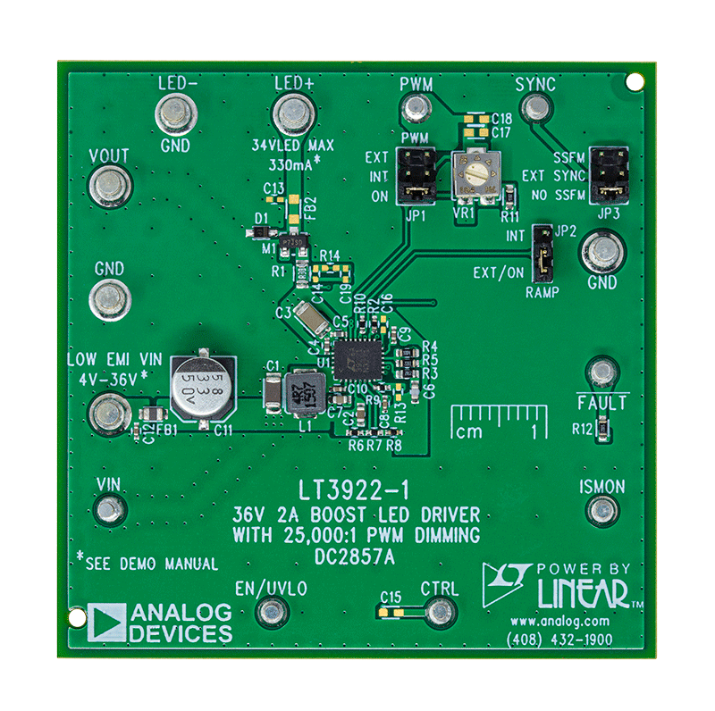DC2857A Evaluation Board - Top View