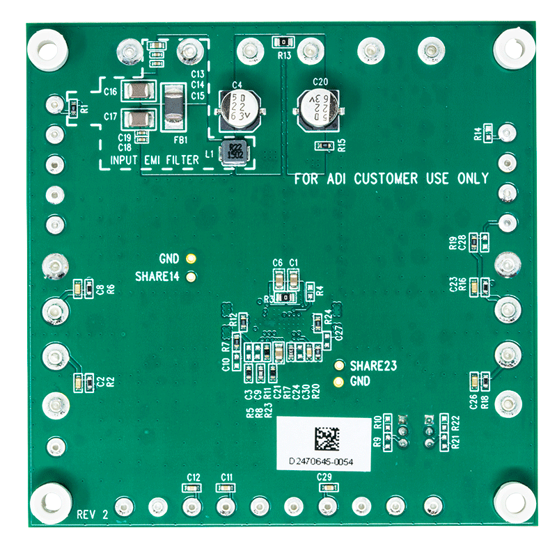 DC2860A Evaluation Board - Bottom View