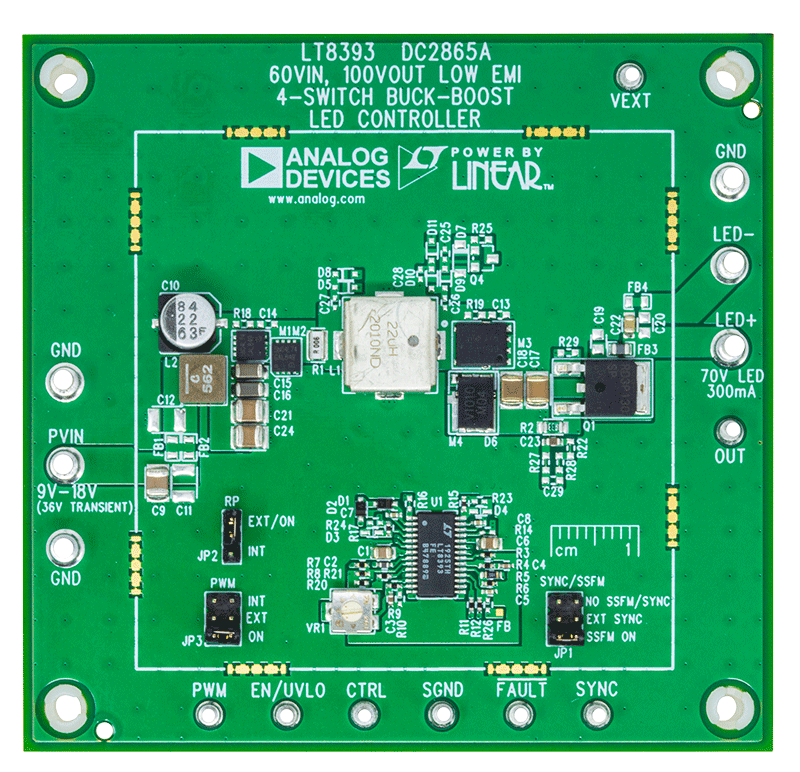 DC2865A Evaluation Board - Top View