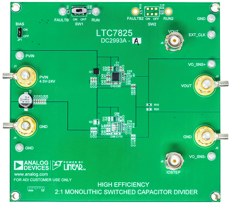 DC2993A-A Evaluation Board - Top View