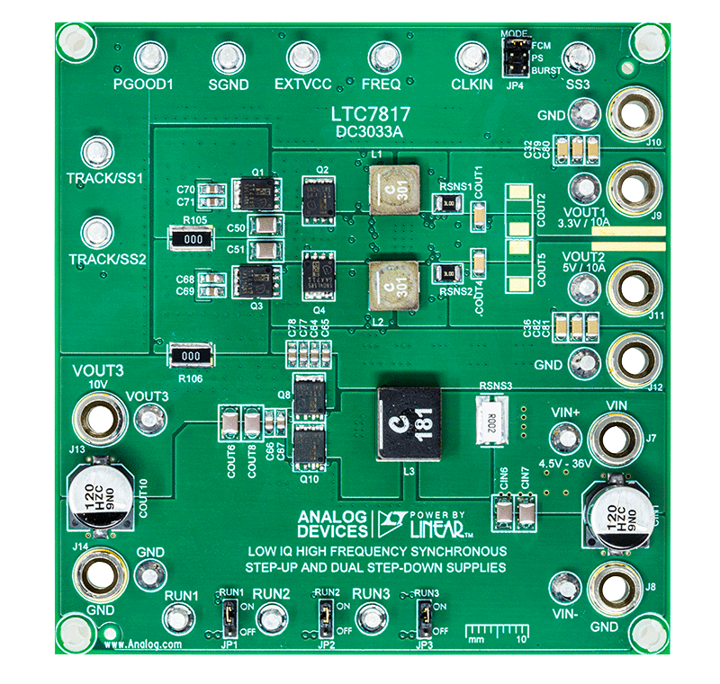 DC3033A Evaluation Board - Top View