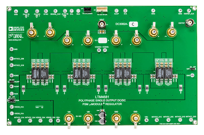 DC3082A-C Evaluation Board - Top View