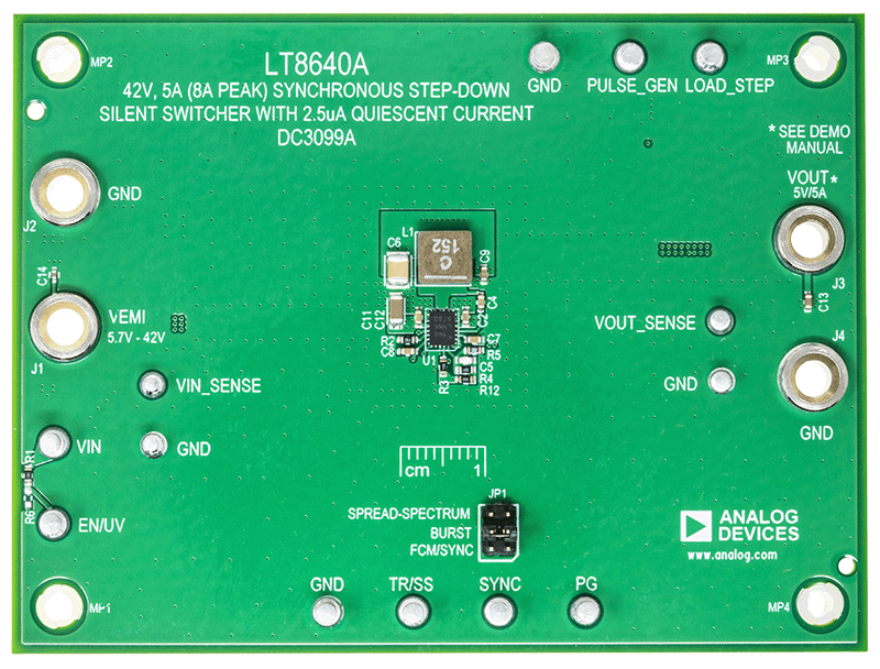 DC3099A Evaluation Board - Top View