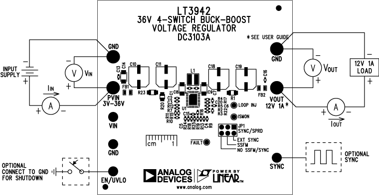 Test Procedure Setup Drawing for DC3103A