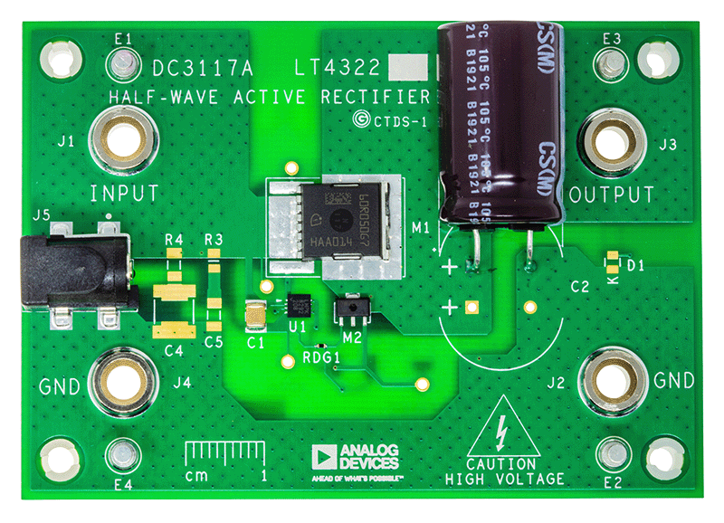 DC3117A Evaluation Board - Top View
