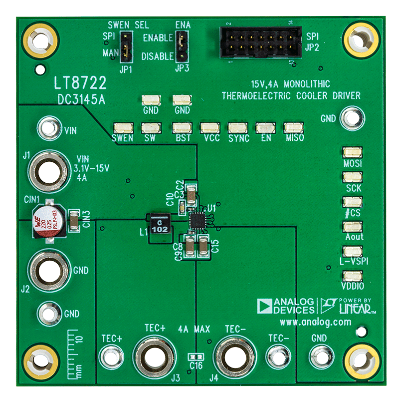 DC3145A Evaluation Board - Top View